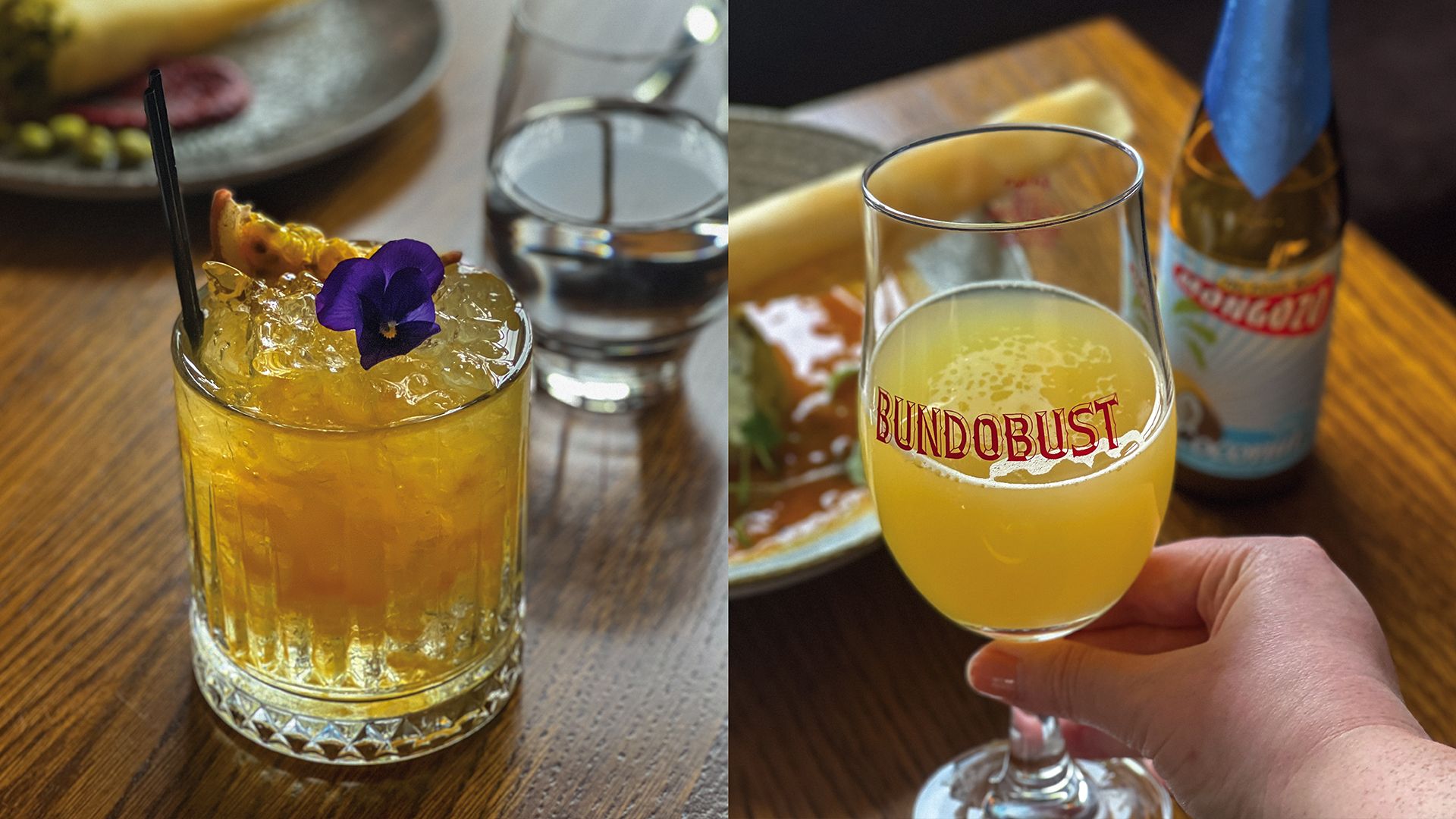 Drinks pairing for vegetarian Indian tasting menu at Prashad