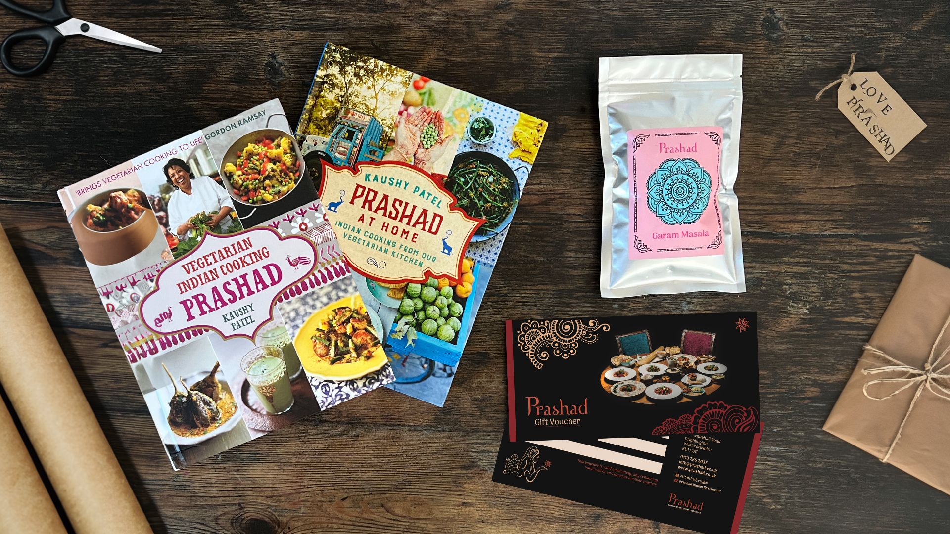 a selection of gifts for foodies from Prashad award-winning Indian restaurant